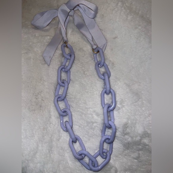 J.Crew Lilac Chain and Ribbon Necklace - Picture 3 of 4